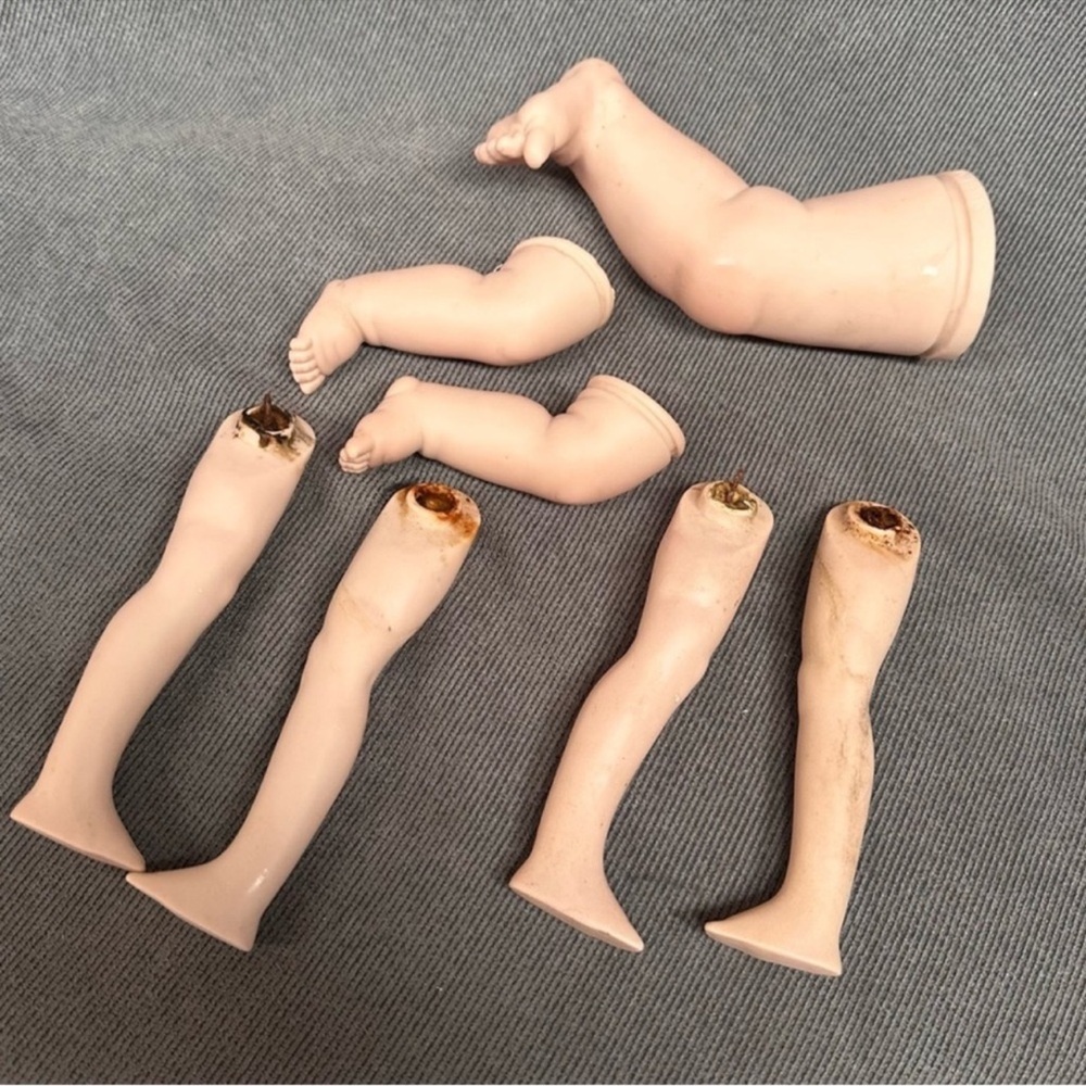 Vintage Porcelain Doll Parts Legs Replacements Pieces Lot